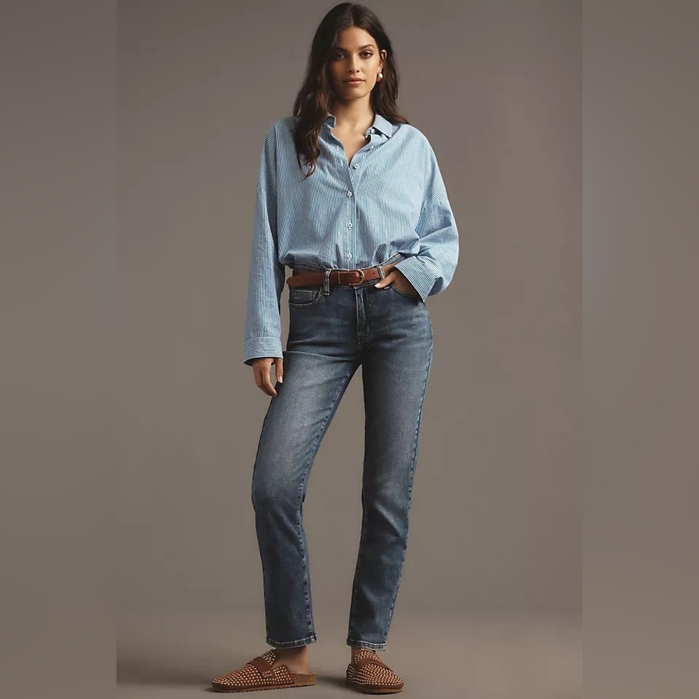 NWT! Anthropologie The Slim Boyfriend Mid-Rise Relaxed Jeans by Pilcro 🔮
